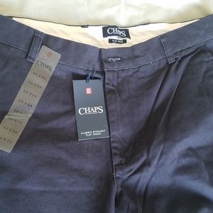 Chaps men's flat front chino